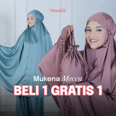 B1G1 - Mukena  Dewasa Silky Laser Cut - MECCA OLIVE dan MECCA BLUSH